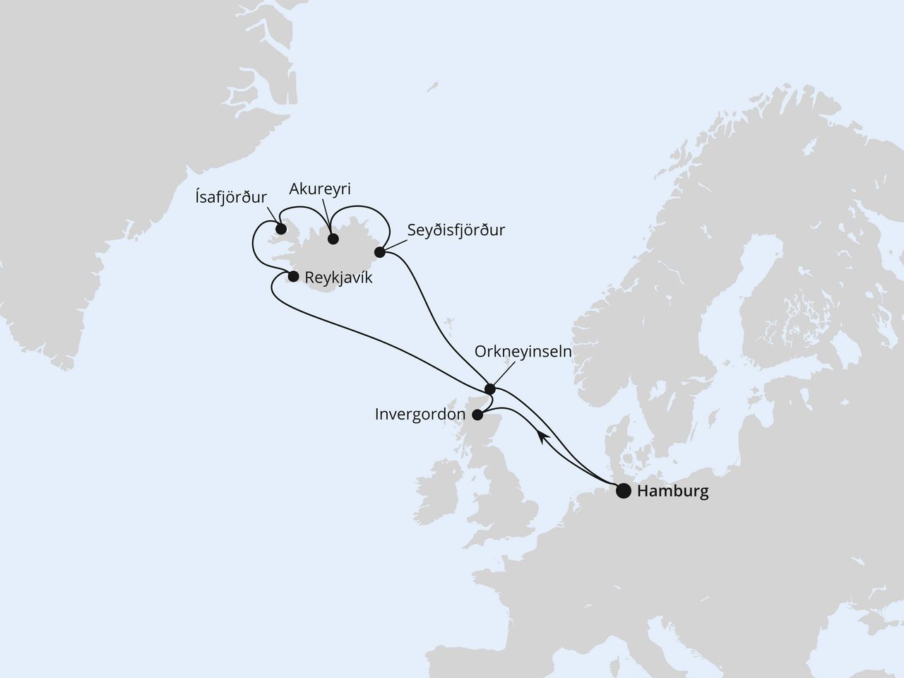Island-Rundreise ab Hamburg