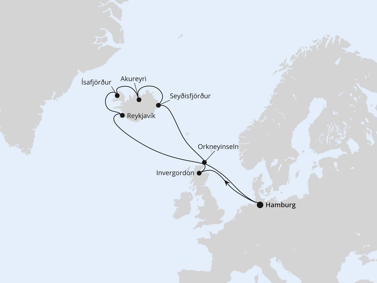 Island-Rundreise ab Hamburg