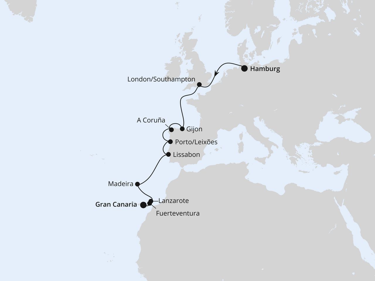 Westeuropa-Highlights ab Hamburg 1
