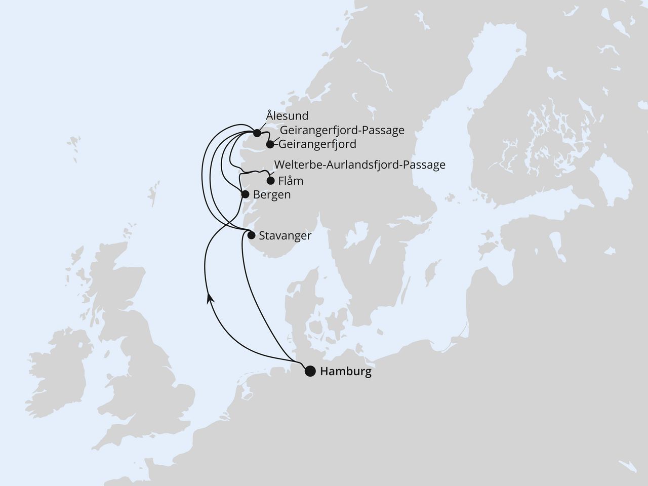 Große Norwegen-Welterbe-Reise ab Hamburg