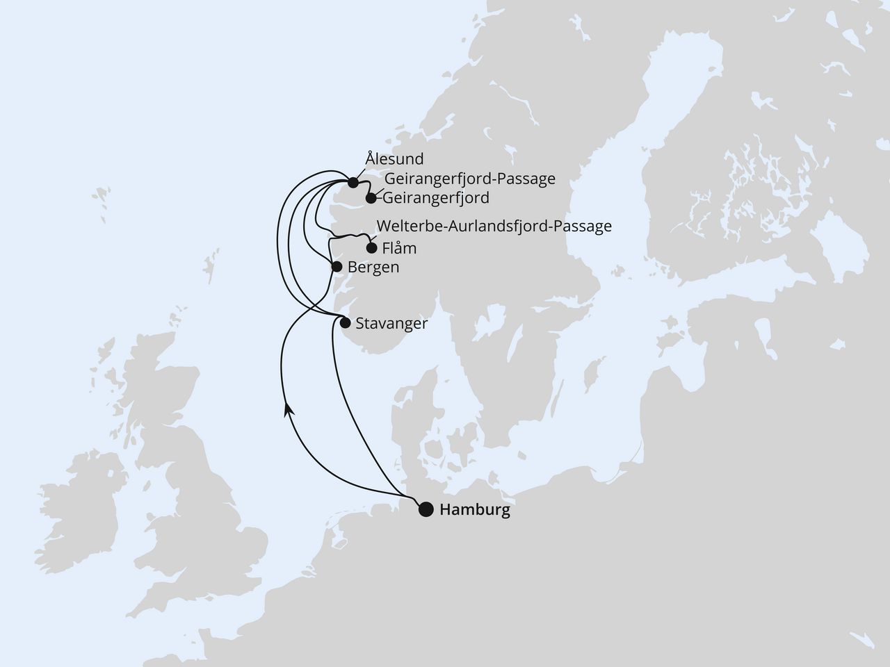 Große Norwegen-Welterbe-Reise ab Hamburg