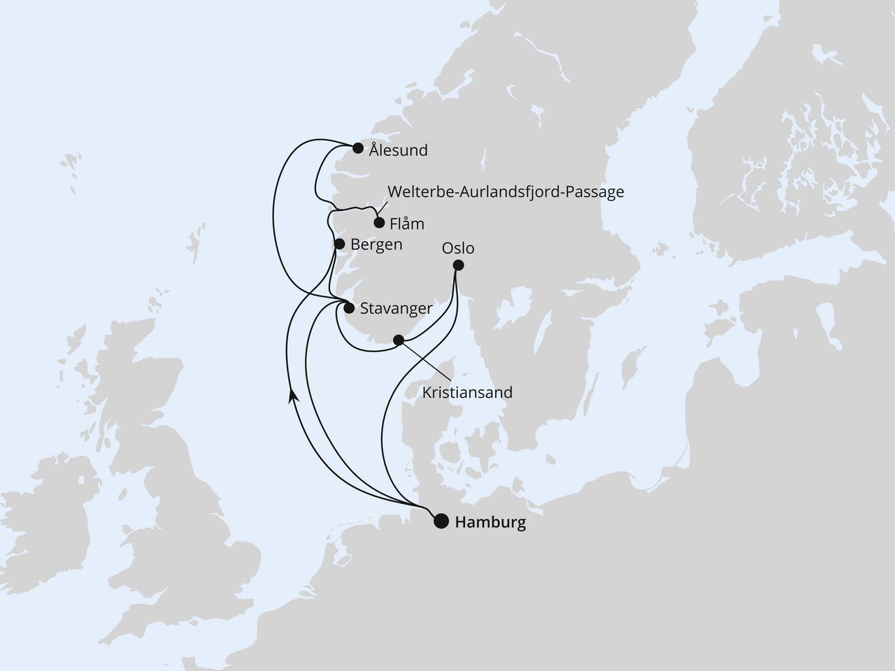 Große Norwegen-Reise ab Hamburg