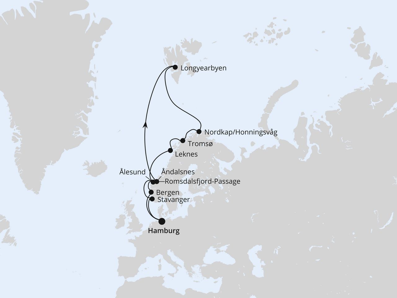 Norwegen mit Spitzbergen & Lofoten ab Hamburg