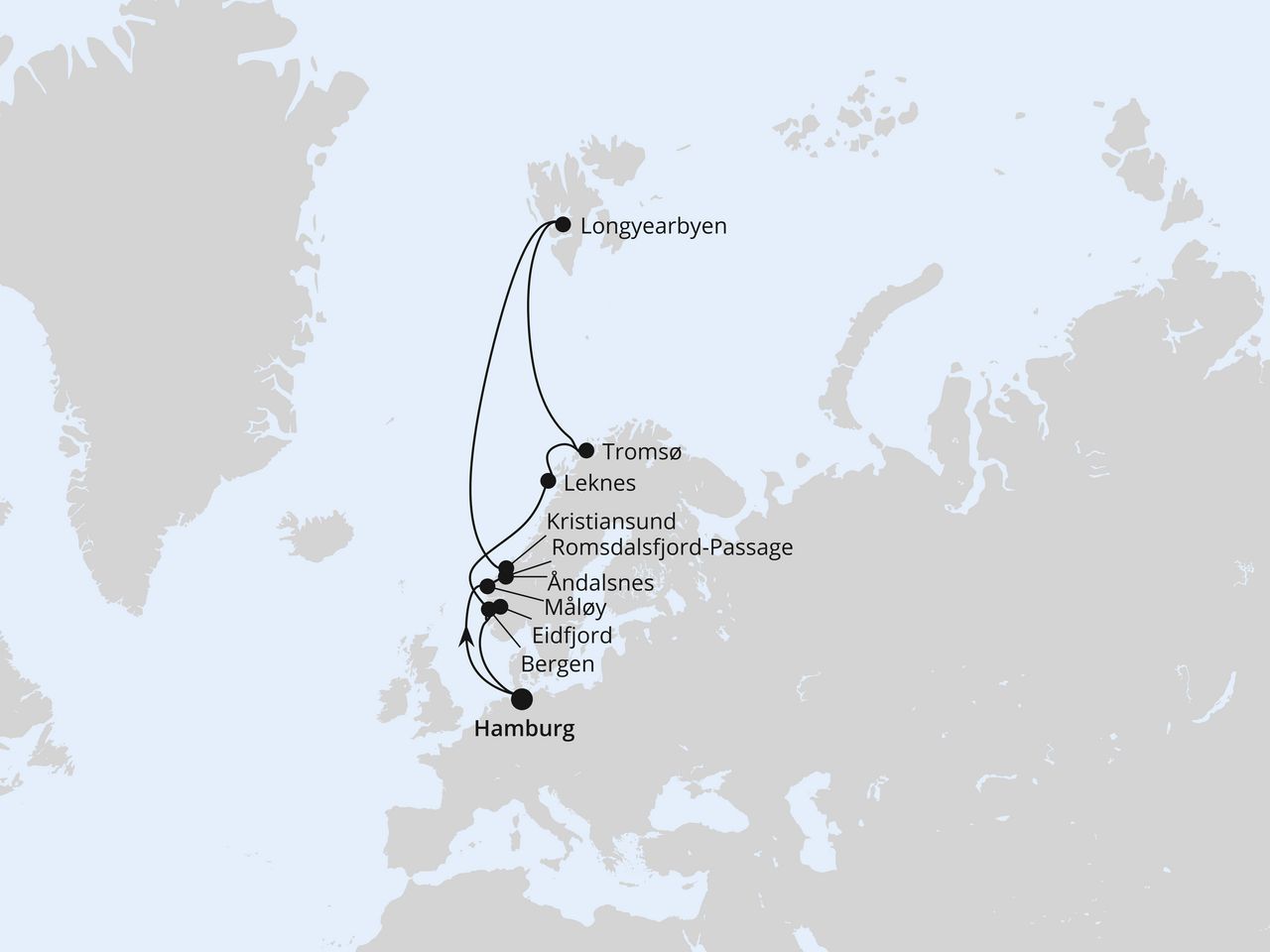 Norwegen mit Spitzbergen & Lofoten ab Hamburg