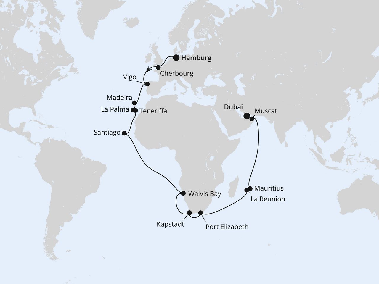 Weltenbummler Kanaren, Südafrika & Mauritius 1