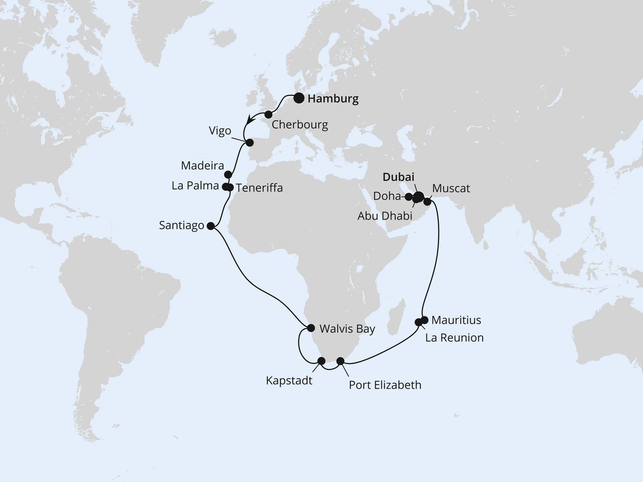Weltenbummler Südafrika, Mauritius & Orient