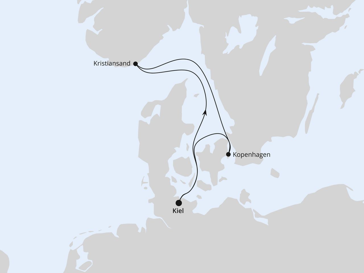Kurzreise nach Kristiansand & Kopenhagen ab Kiel