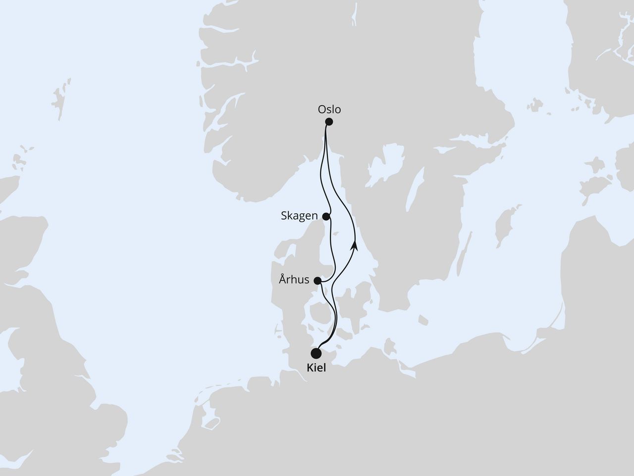 Kurzreise nach Skandinavien ab Kiel
