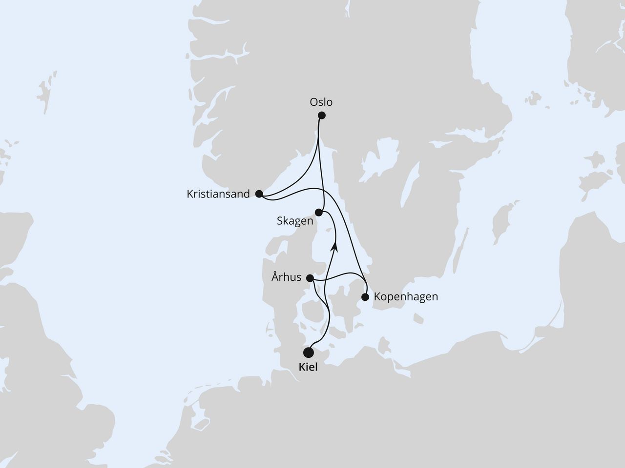 Skandinavische Highlights ab Kiel