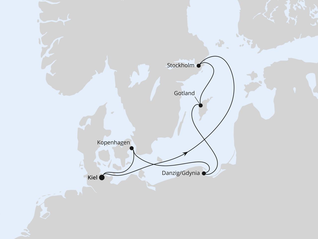 Schweden, Polen & Dänemark ab Kiel