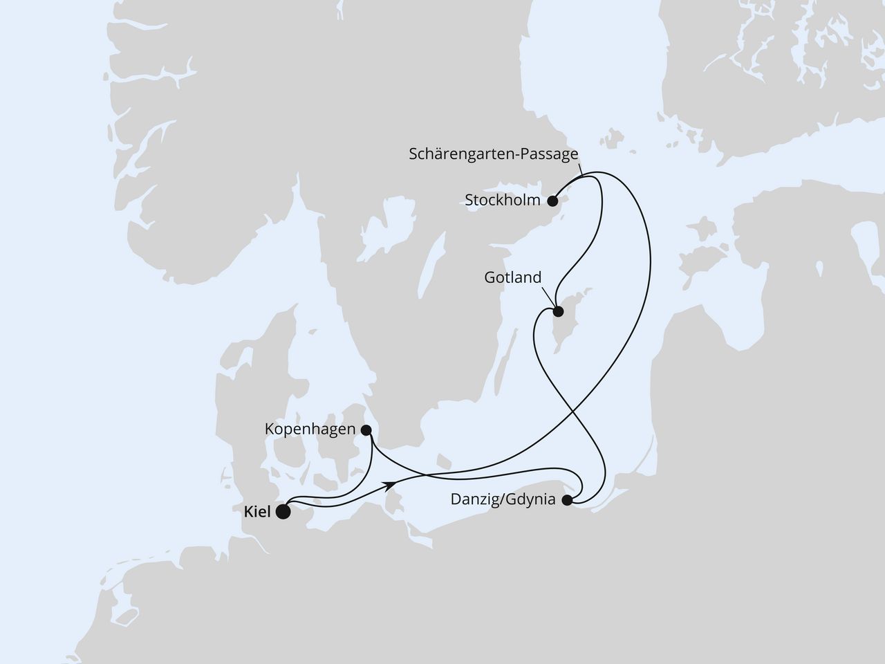 Schweden, Polen & Dänemark ab Kiel