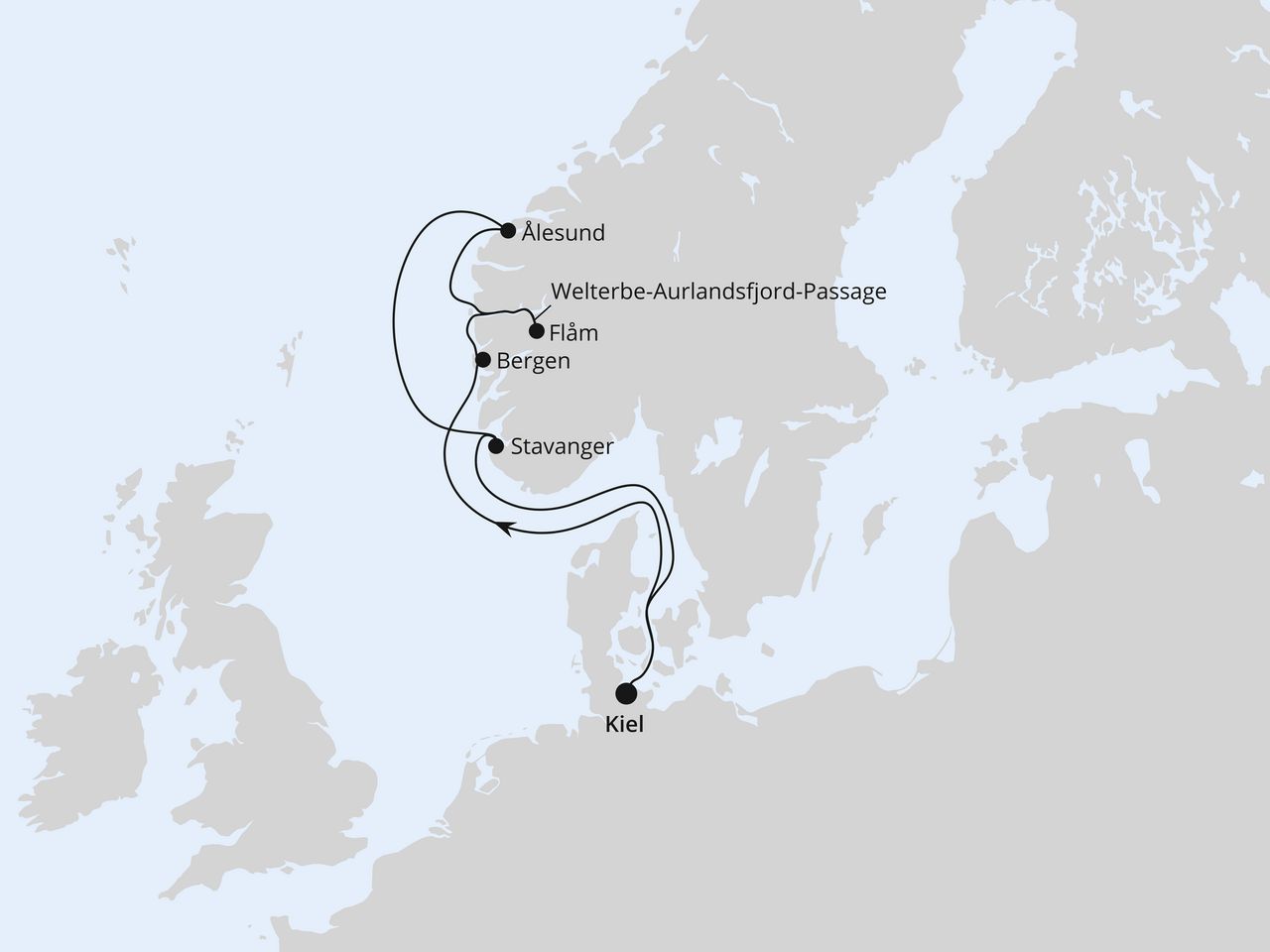Norwegens Welterbe ab Kiel 1