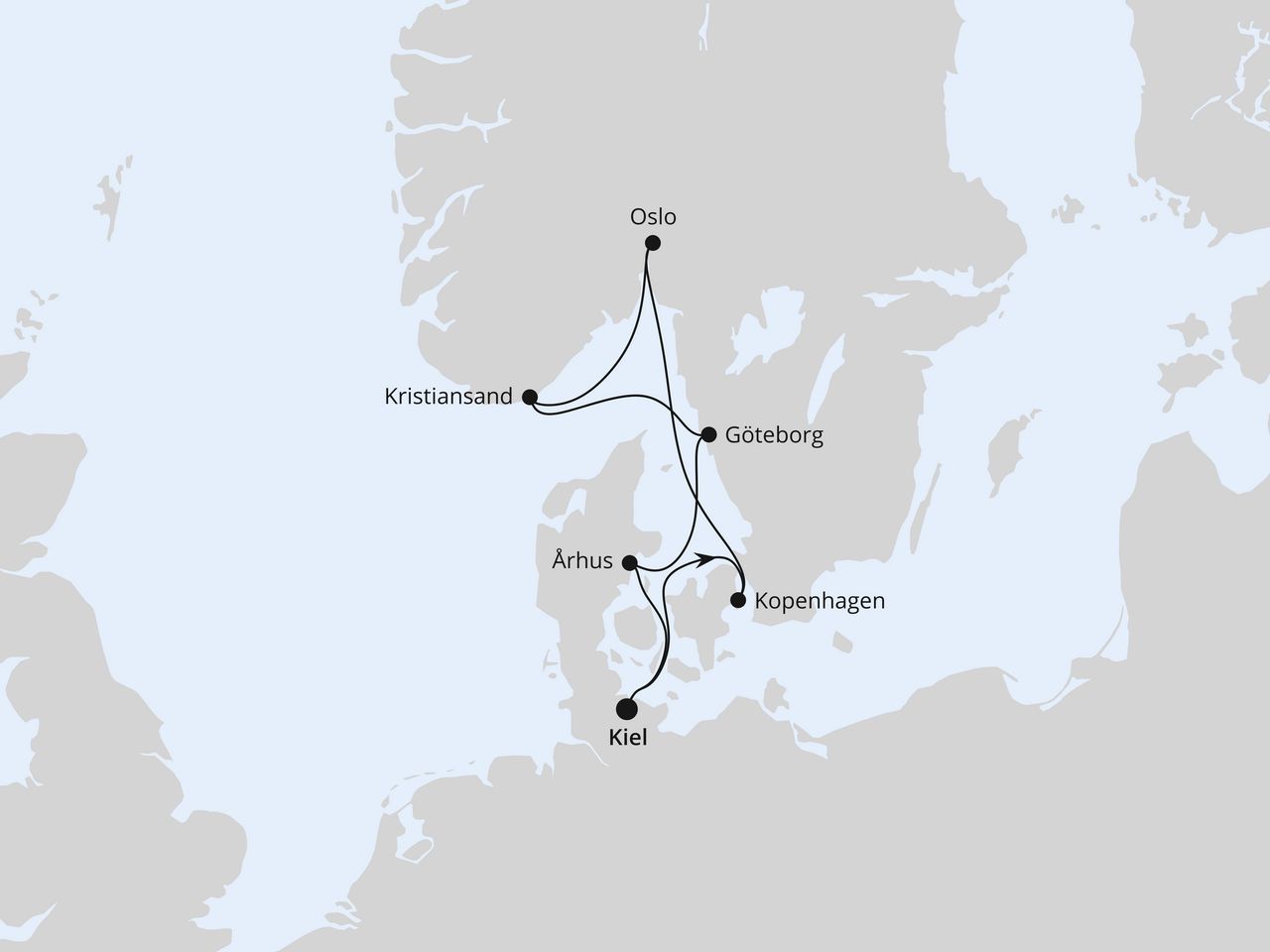 Silvesterreise nach Norwegen & Dänemark ab Kiel