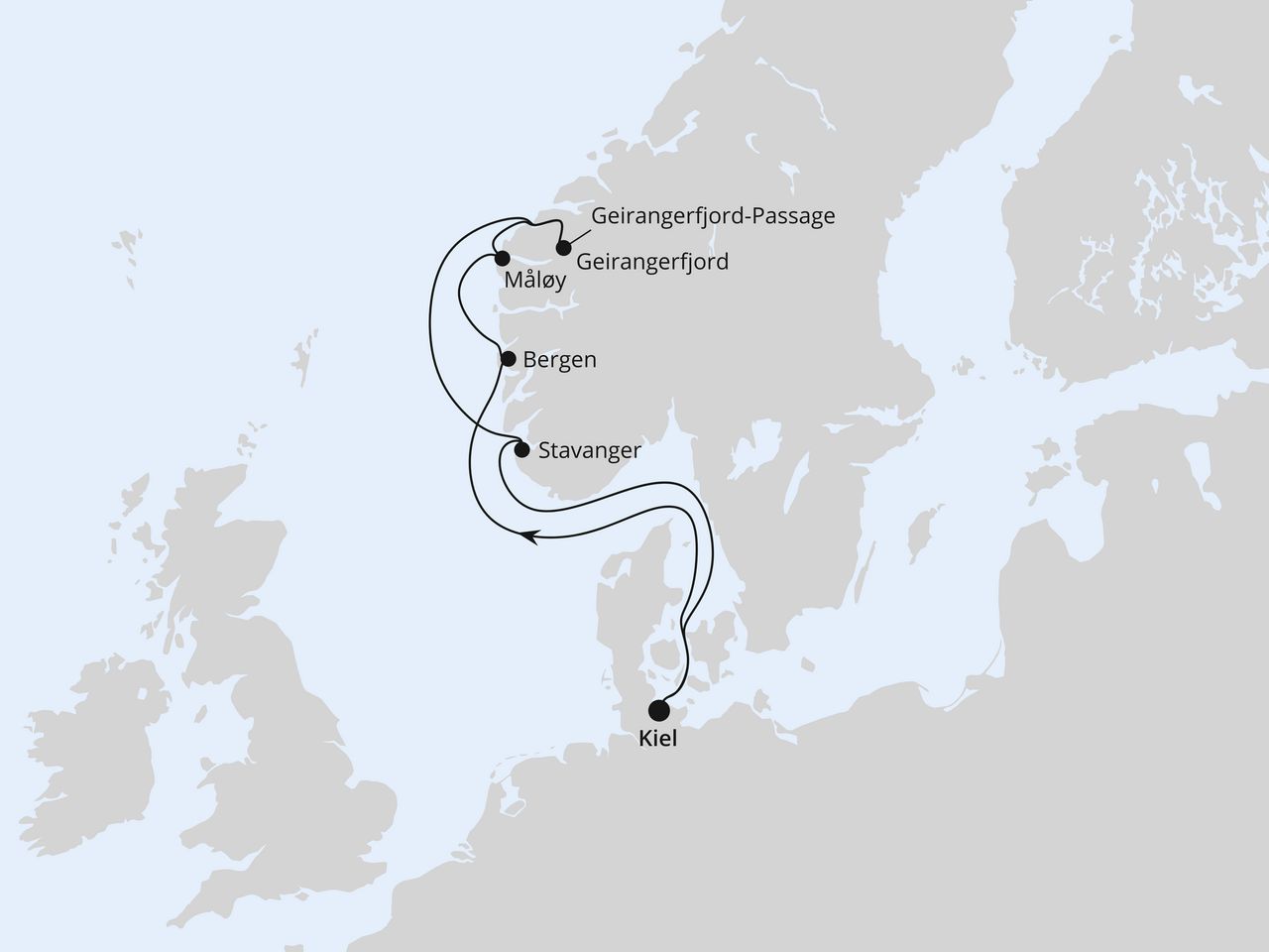 Norwegens Welterbe ab Kiel 1