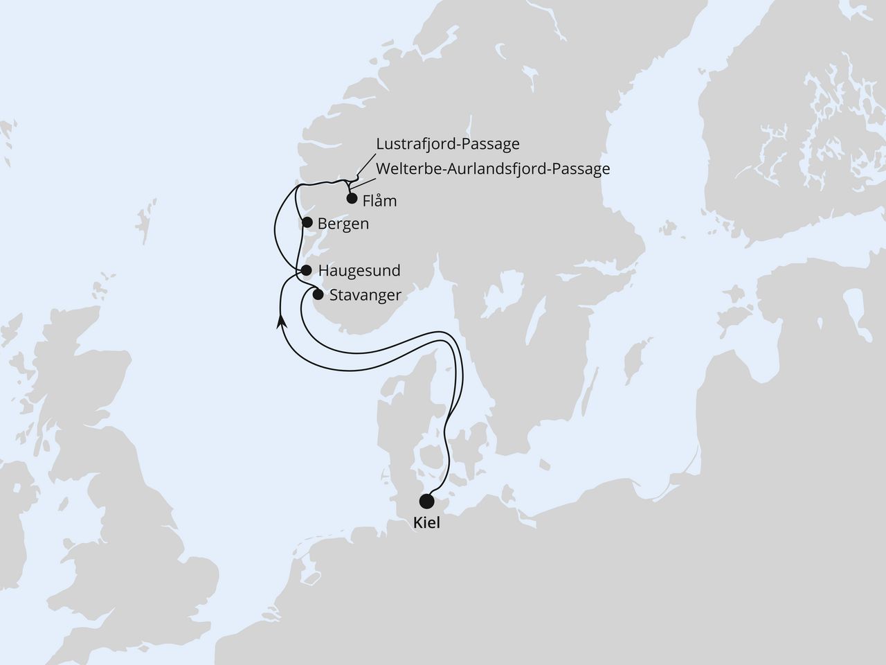 Norwegens Welterbe ab Kiel 1