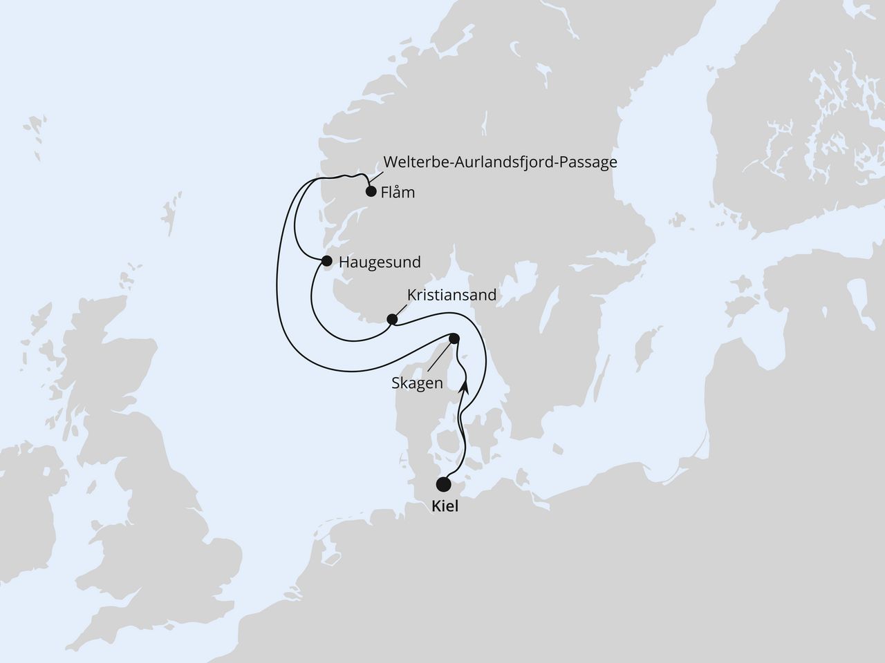 Norwegens Welterbe ab Kiel 2