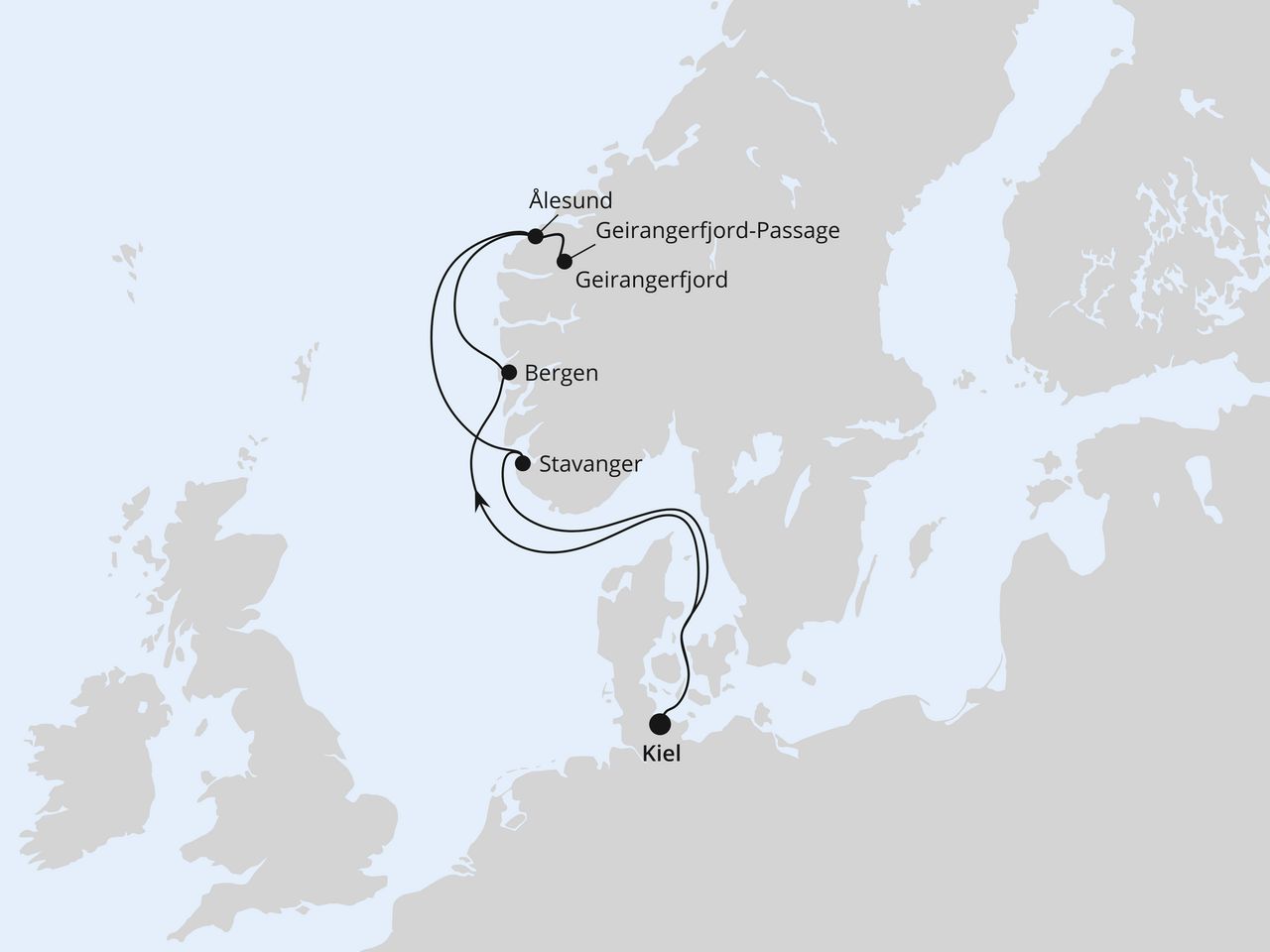 Norwegens Welterbe ab Kiel 1
