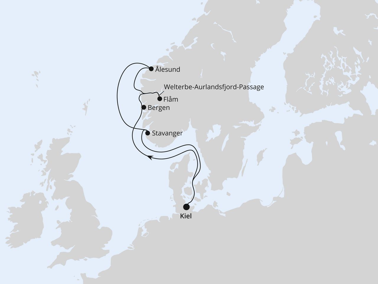 Norwegens Welterbe ab Kiel 1
