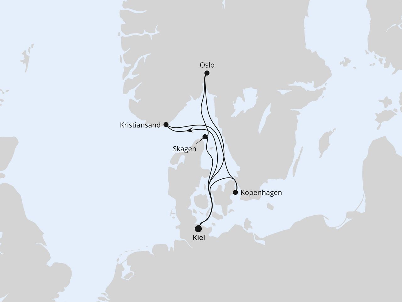 Norwegen & Dänemark ab Kiel 1