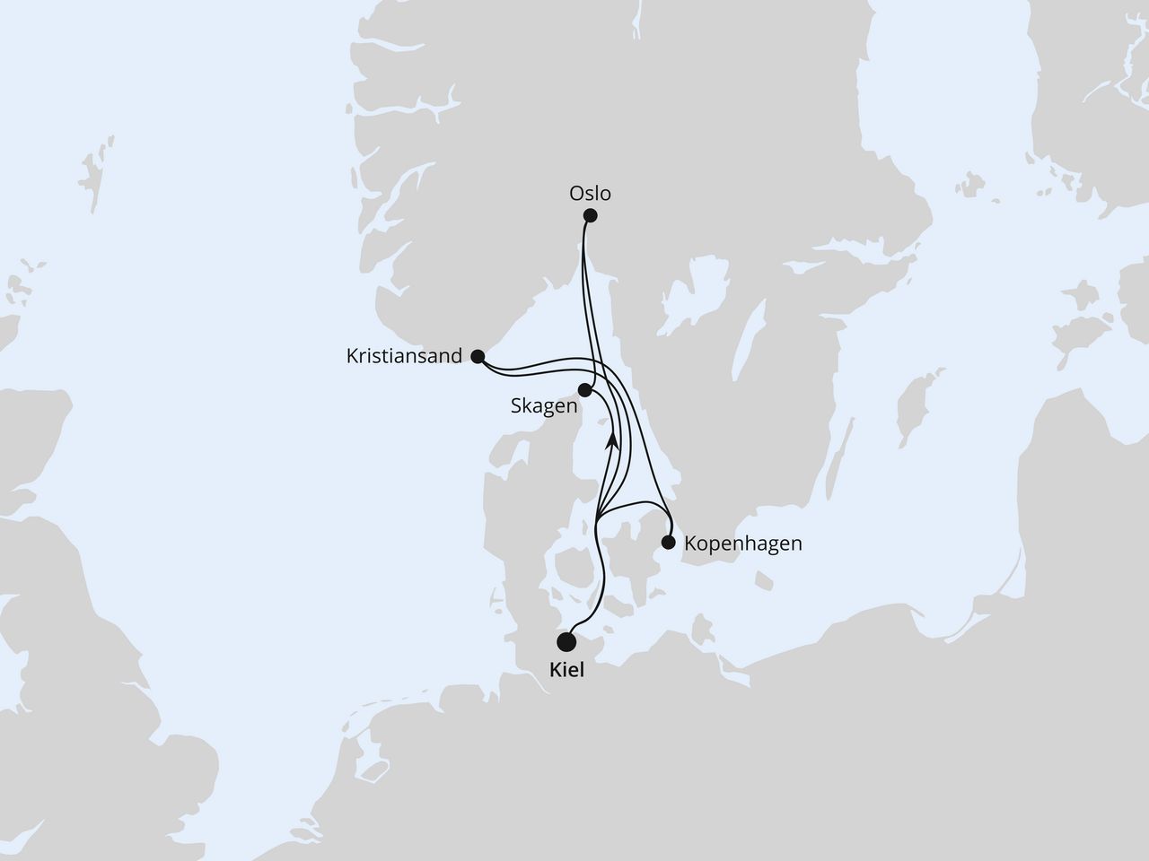Norwegen & Dänemark ab Kiel 1