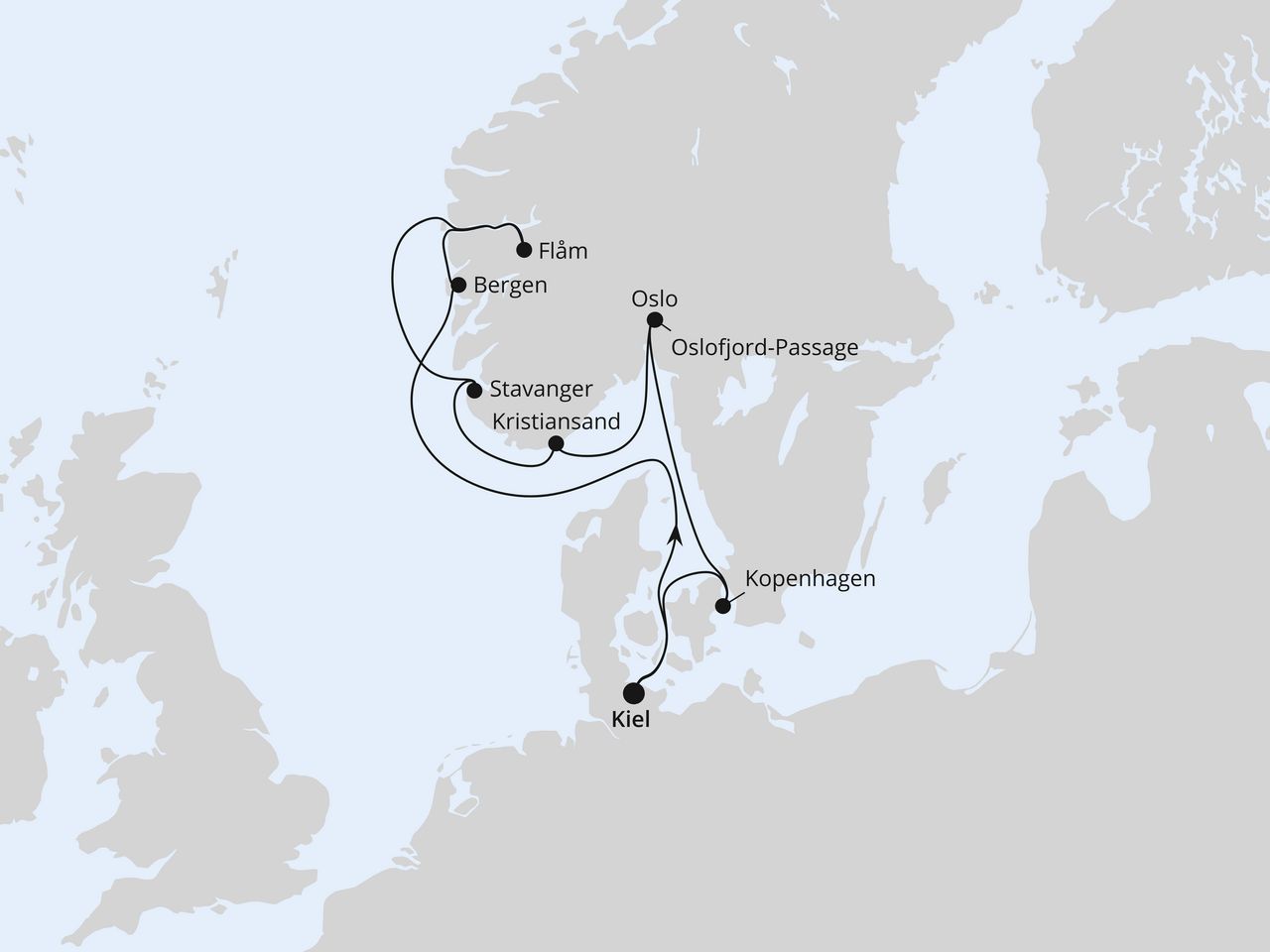 Winterliches Norwegen ab Kiel