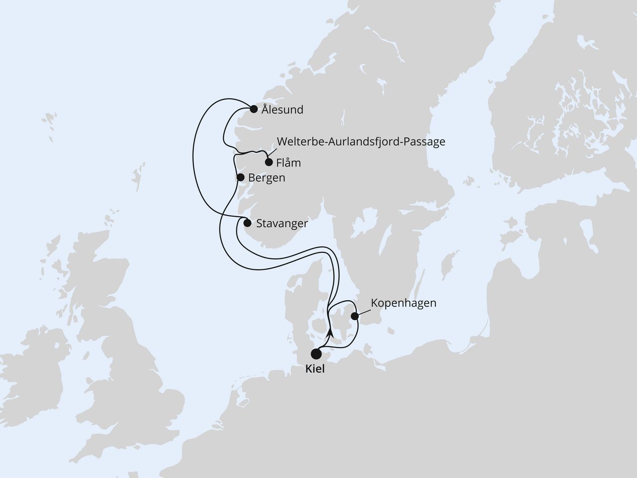 Skandinavien mit Fjord-Welterbe ab Kiel 1