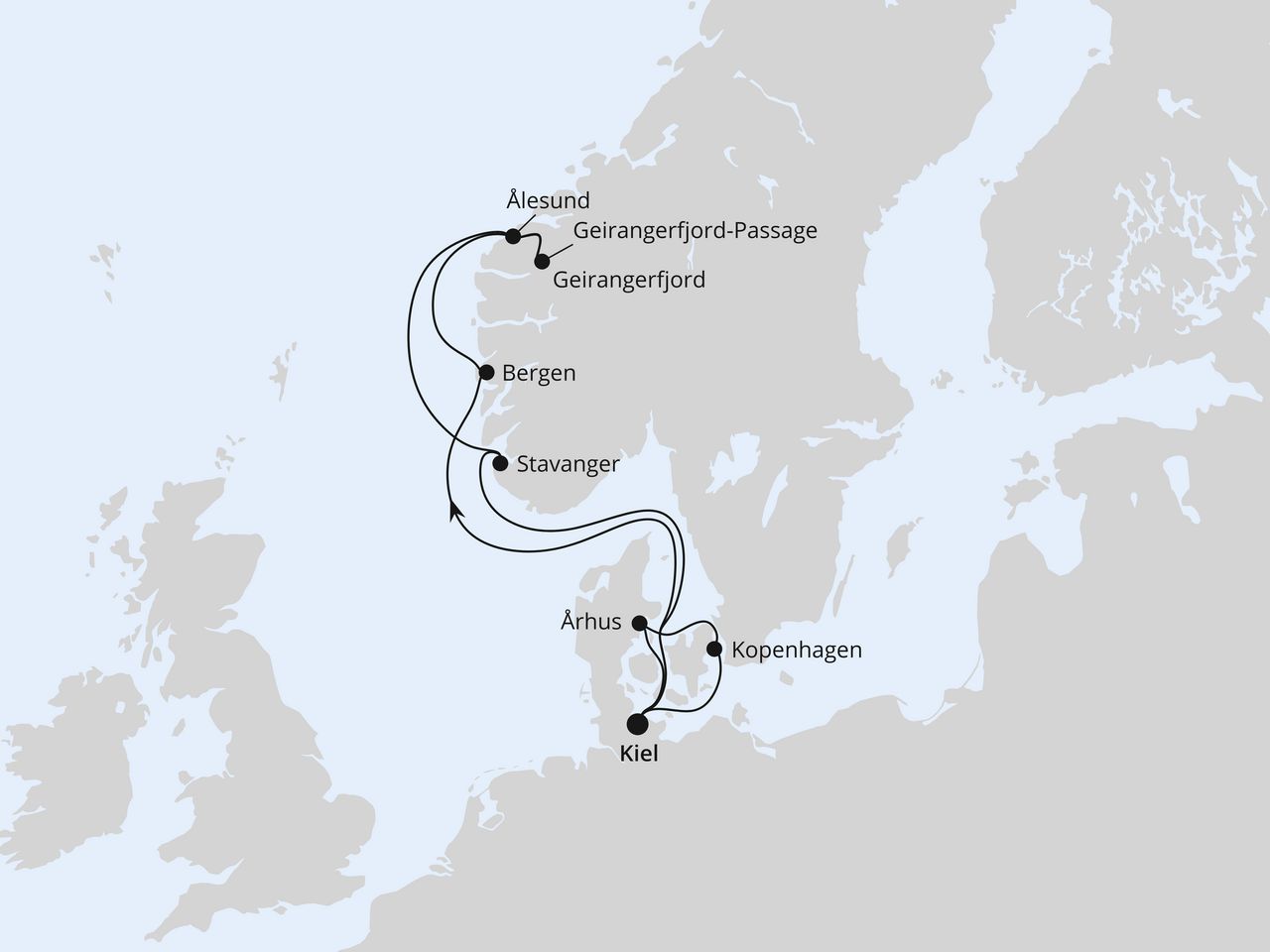 Norwegen & Dänemark ab Kiel 1