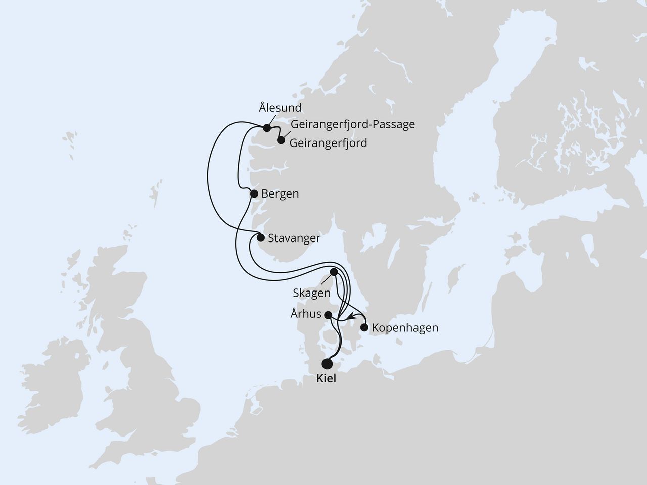 Skandinavien mit Fjord-Welterbe ab Kiel 2