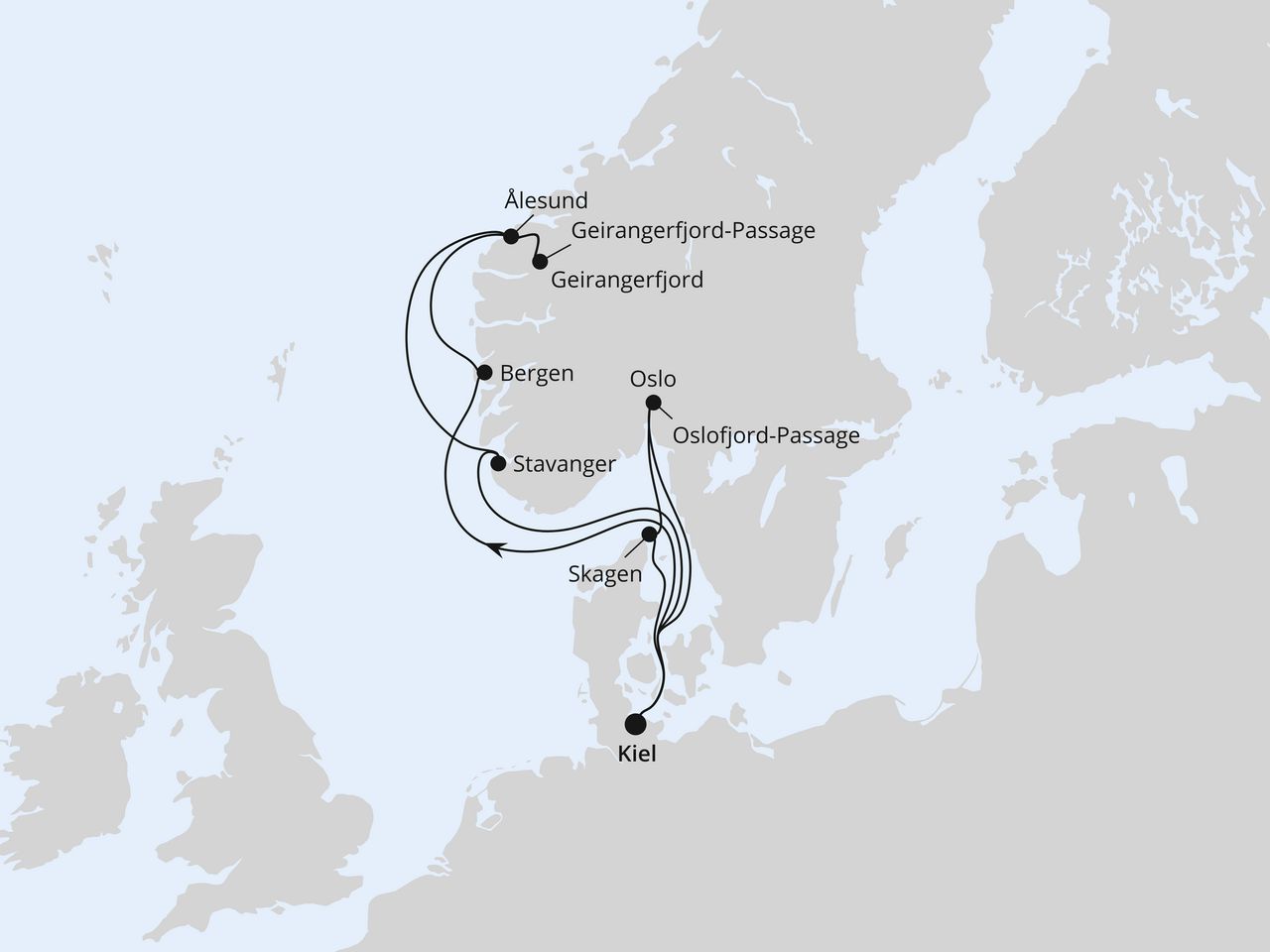 Norwegen & Dänemark ab Kiel 2