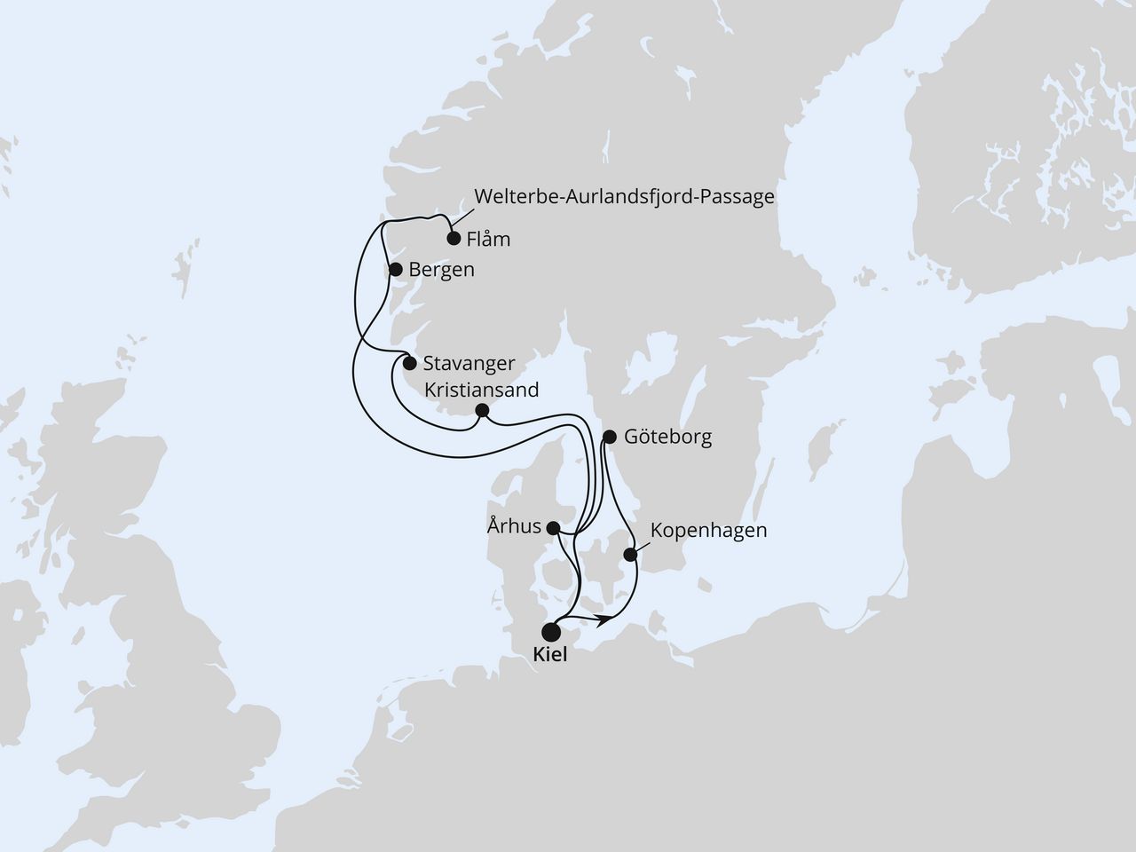 Norwegens Welterbe mit Schweden & Dänemark ab Kiel