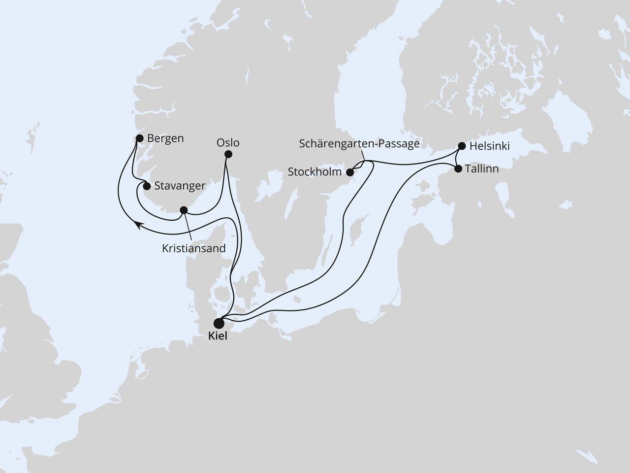 Ostsee & Südnorwegen ab Kiel