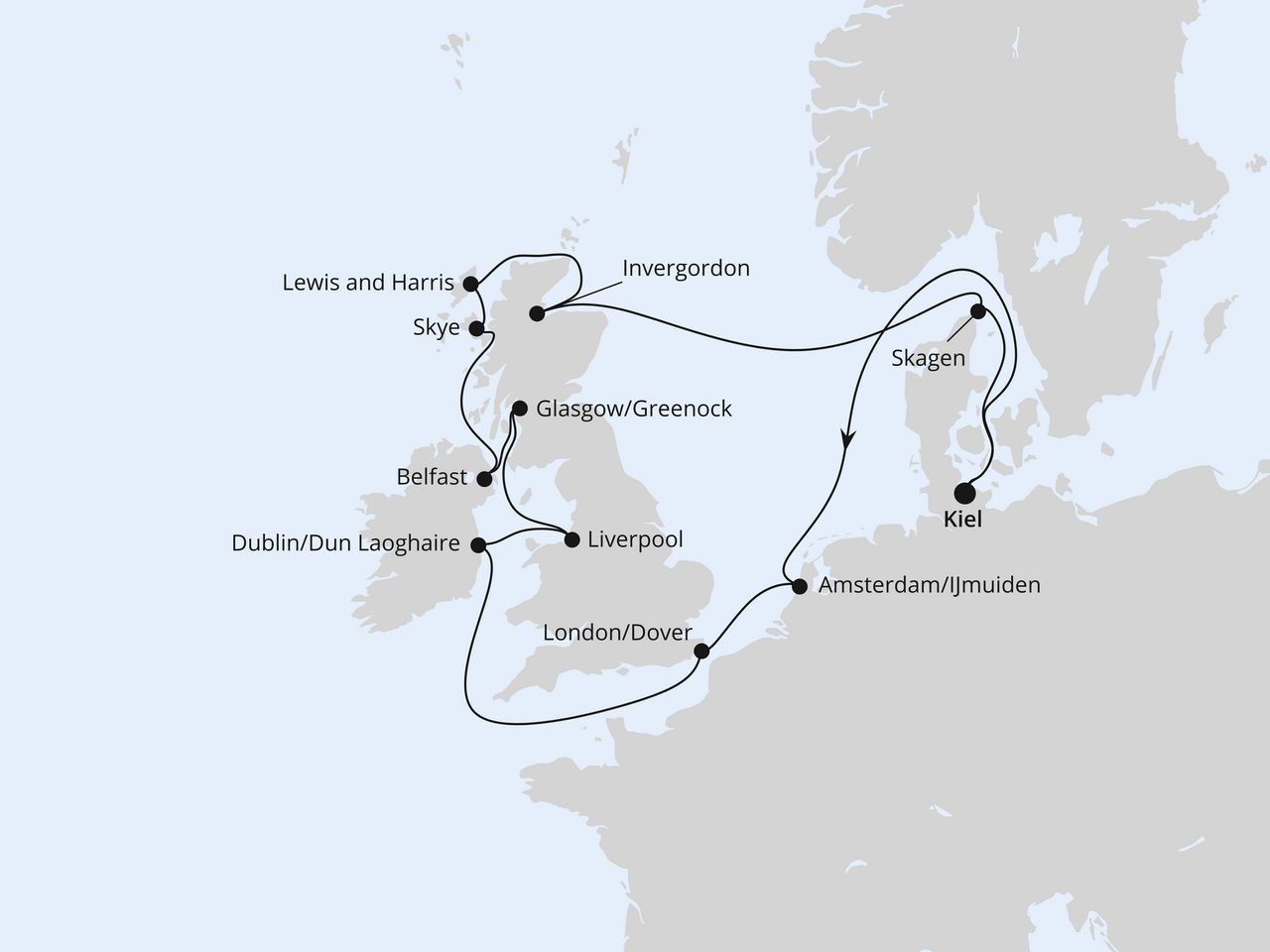 Großbritannien & Irland ab Kiel