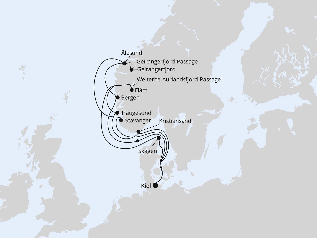 Große Norwegen-Reise ab Kiel