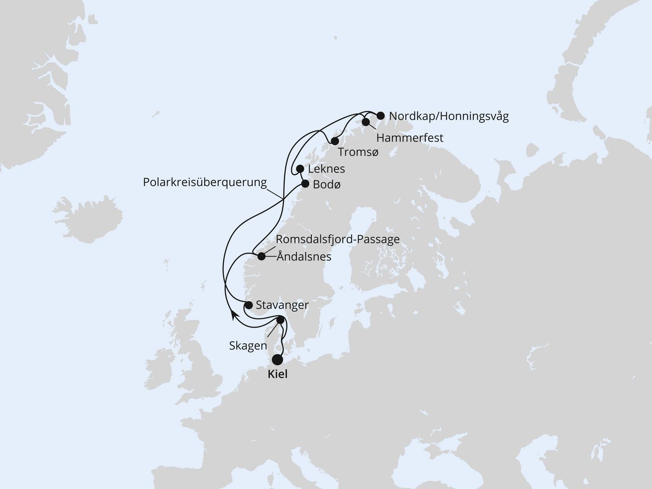 Norwegen mit Lofoten & Nordkap ab Kiel