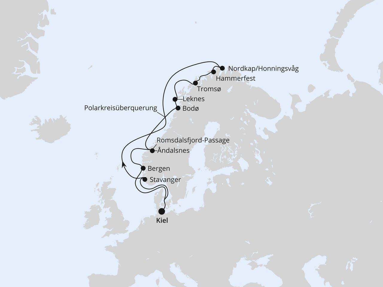 Norwegen mit Lofoten & Nordkap ab Kiel