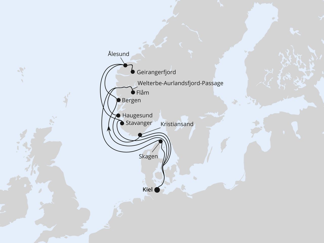 Große Norwegen-Reise ab Kiel