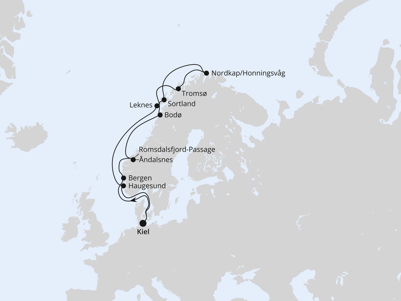 Norwegen mit Lofoten & Nordkap ab Kiel