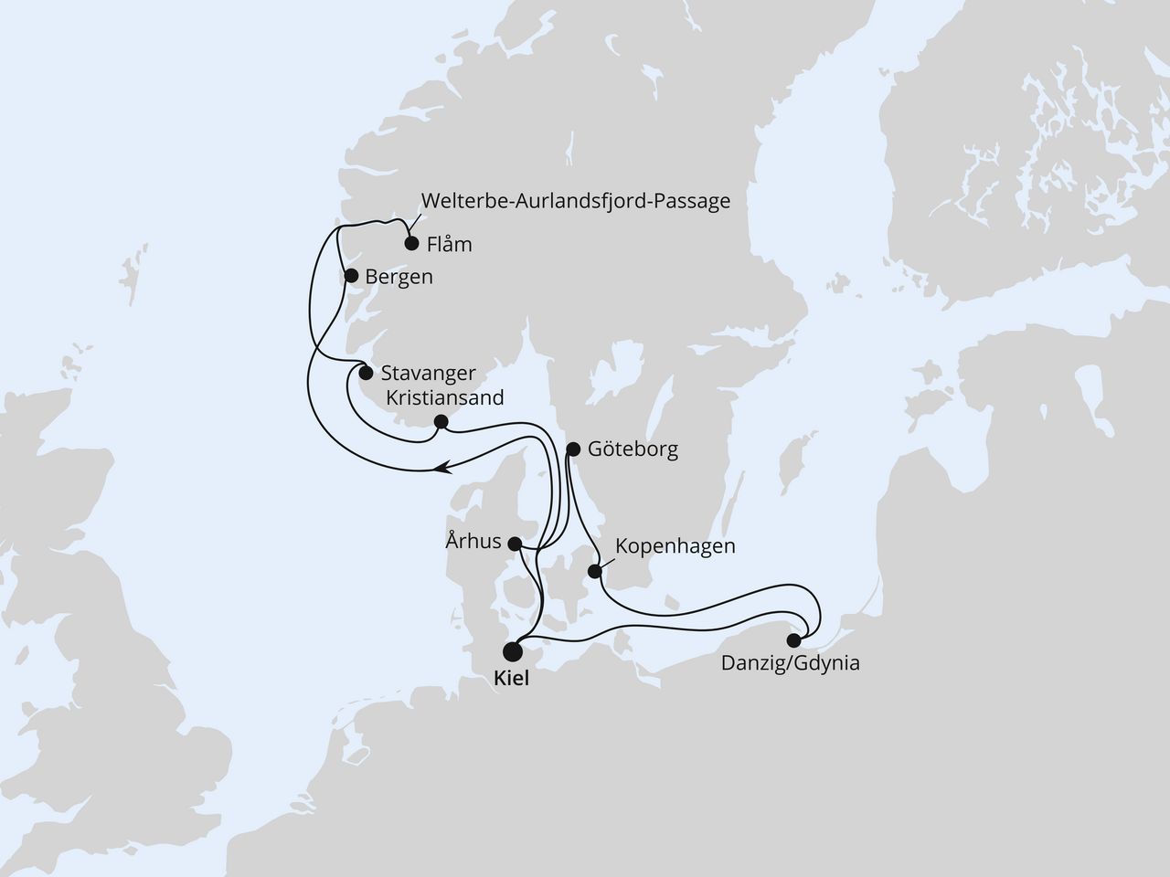 Ostsee & Norwegens Welterbe ab Kiel 1