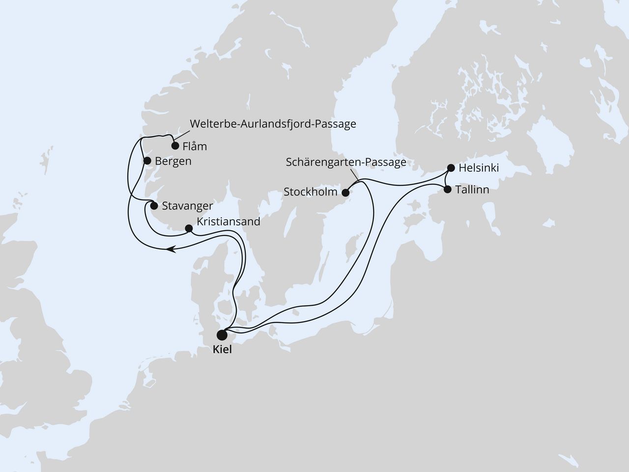 Ostsee & Norwegens Welterbe ab Kiel 1