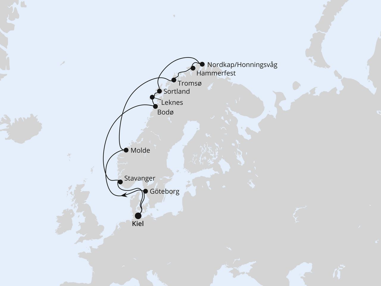 Norwegen mit Lofoten & Nordkap ab Kiel