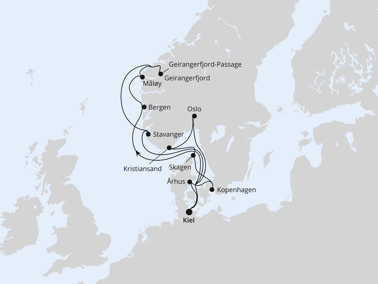 Große Skandinavien-Reise ab Kiel 1