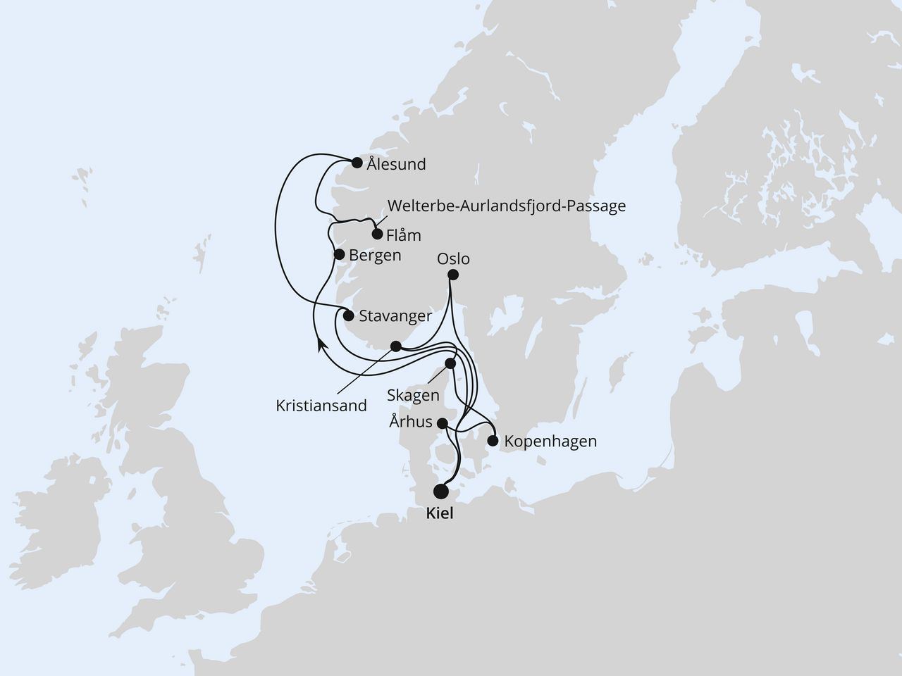 Große Skandinavien-Reise ab Kiel 1