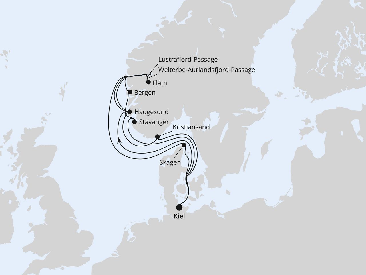 Große Norwegen-Reise ab Kiel