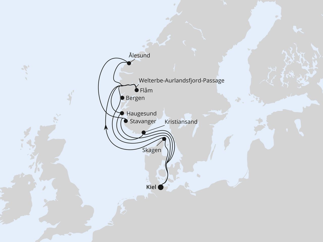 Große Norwegen-Reise ab Kiel