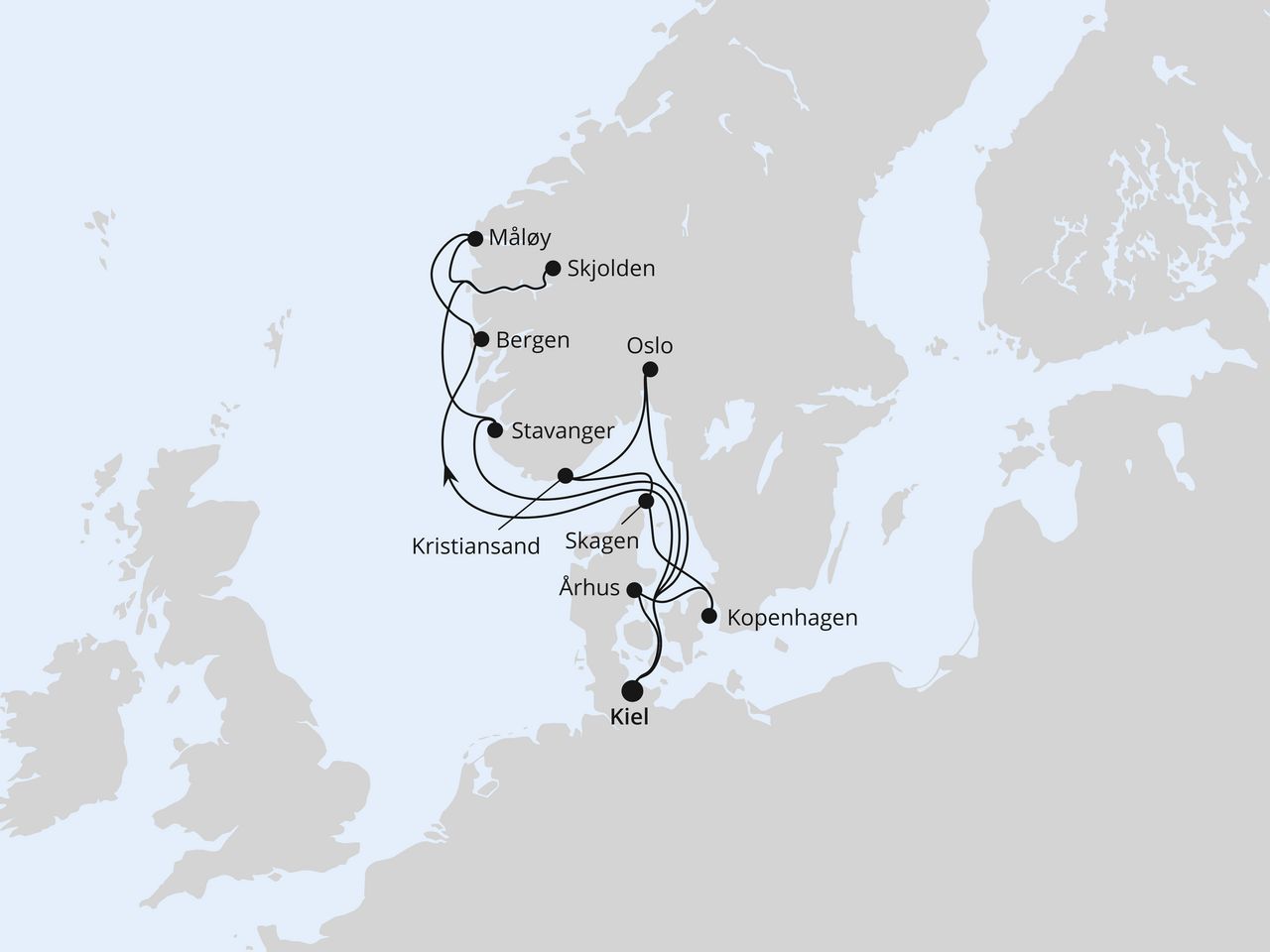 Große Skandinavien-Reise ab Kiel 1
