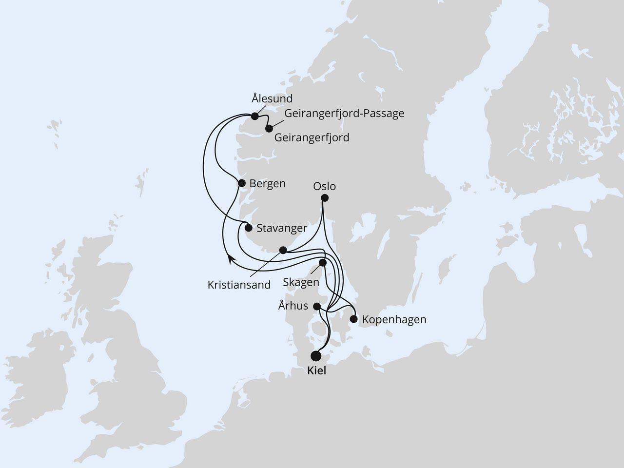 Große Skandinavien-Reise ab Kiel 1
