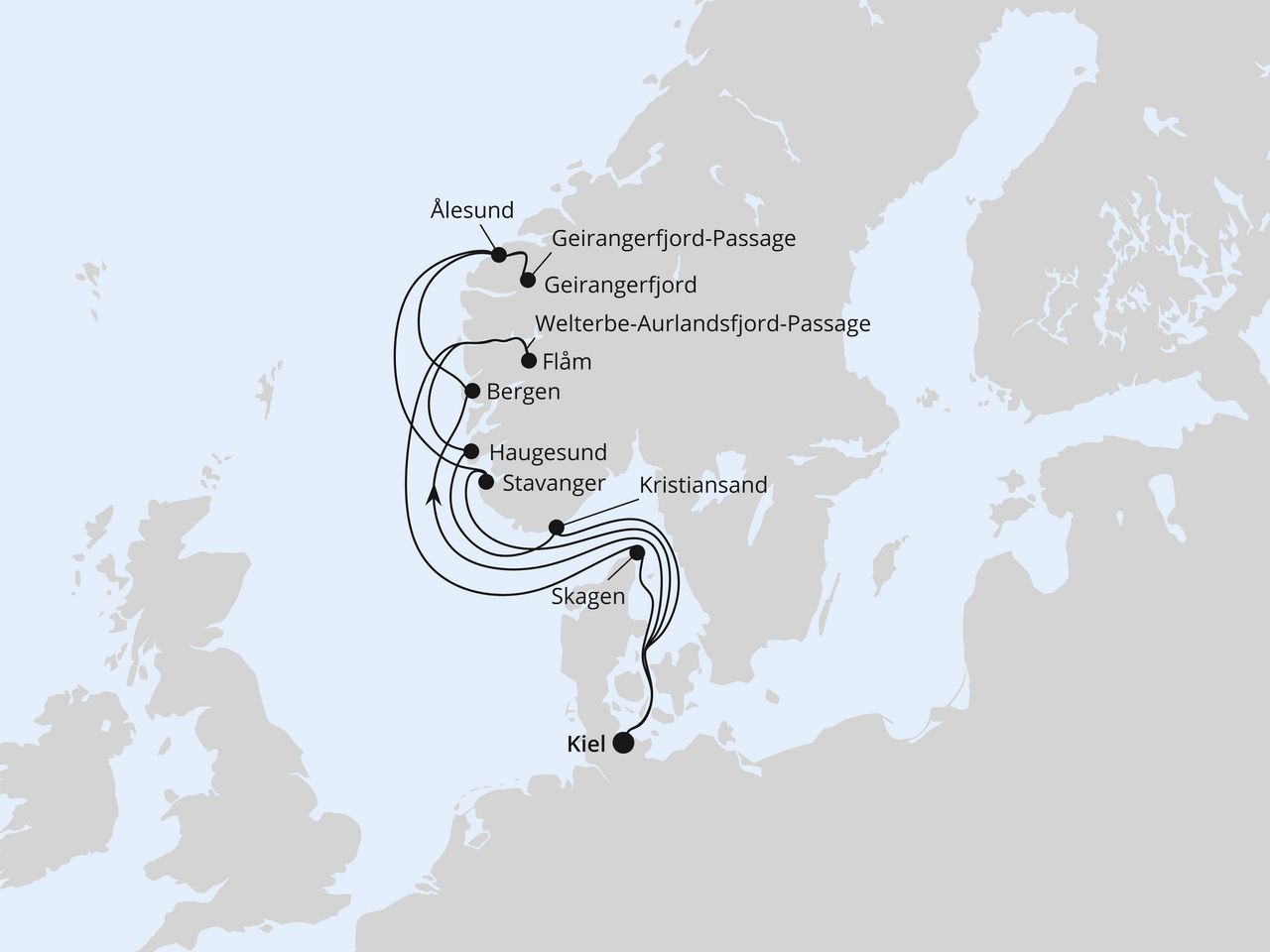 Große Norwegen-Reise ab Kiel