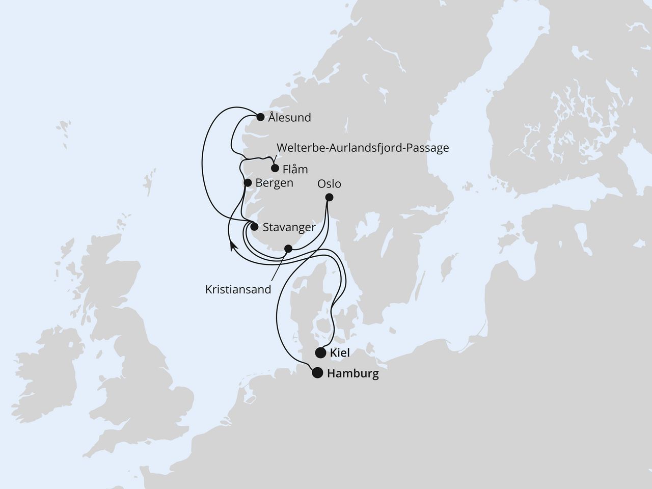 Große Norwegen-Reise ab Kiel