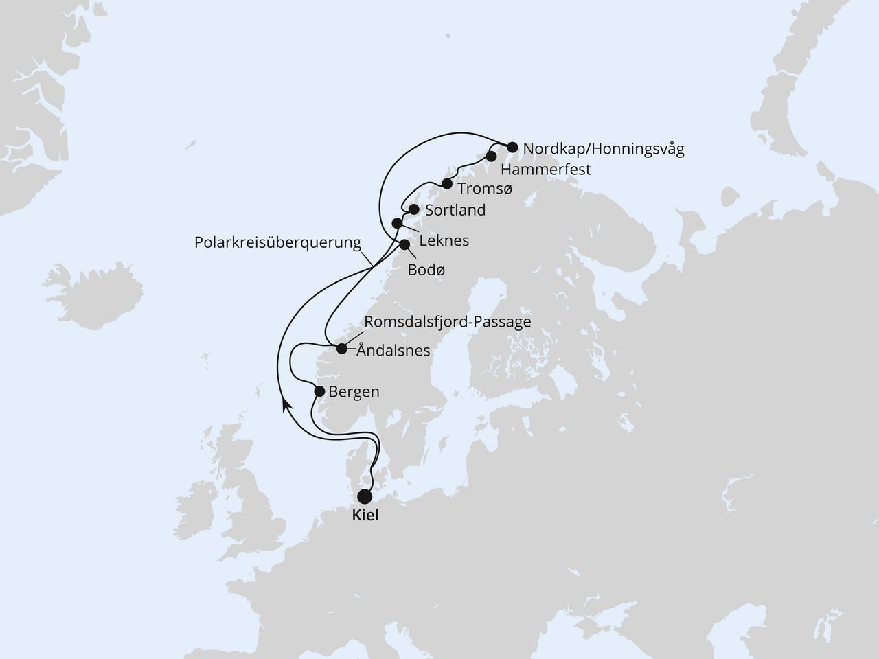 Norwegen mit Lofoten & Nordkap ab Kiel