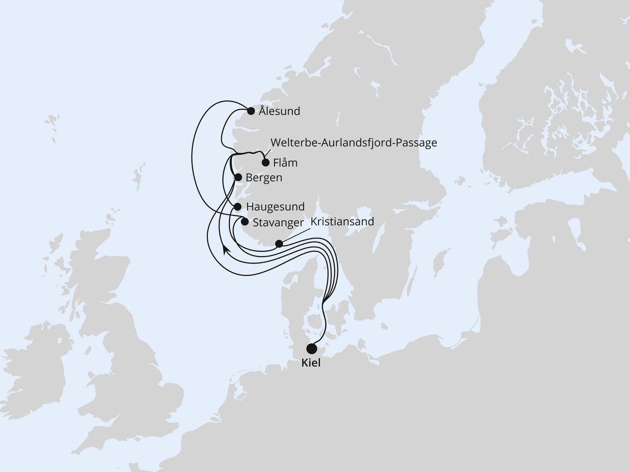 Große Norwegen-Reise ab Kiel